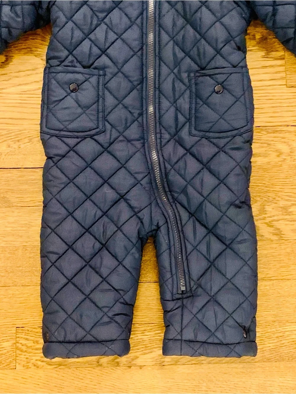 Kitestrings by Hartstrings Boys Infant Snowsuit 12 Months Quilted Navy Blue
